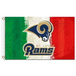 Benutzerdefinierte billig nfl los angeles rammt 3'x5 'polyester flaggen drei farben