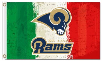 Custom cheap NFL Los Angeles Rams 3'x5' polyester flags three colors with your logo