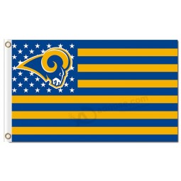 Benutzerdefinierte billig nfl los angeles rammt 3'x5 'polyester fahnen logo sterne streifen für verkauf