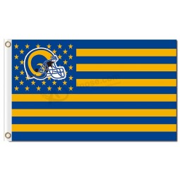 Benutzerdefinierte billig nfl los angeles rammt 3'x5 'polyester fahnen sterne streifen helm zu verkaufen