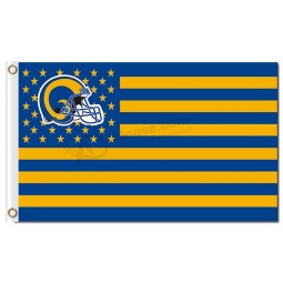 Custom cheap NFL Los Angeles Rams 3'x5' polyester flags stars stripes helmet for sale with your logo