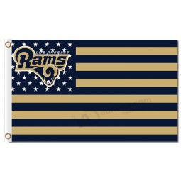 Custom cheap NFL Los Angeles Rams 3'x5' polyester flags stars and stripes for sale with your logo