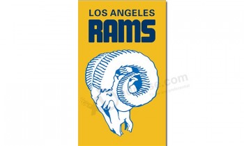 定制高-结束nfl los angeles rams 3'x5'聚酯旗垂直