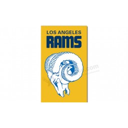 Benutzerdefinierte hoch-End nfl los angeles rammt 3'x5 'Polyester Fahnen vertikal