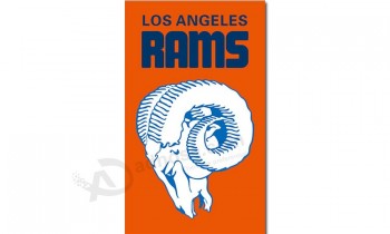 Custom high-end NFL Los Angeles Rams 3'x5' polyester flags vertial orange flag with high quality