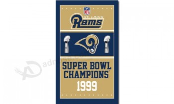 Custom cheap NFL Los Angeles Rams 3'x5' polyester flags 1999 champions with high quality
