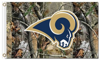 Custom cheap NFL Los Angeles Rams 3'x5' polyester flags camo with high quality