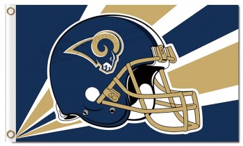 定制廉价nfl los angeles rams 3'x5'聚酯标志放射性射线