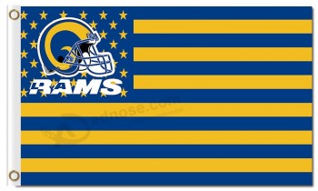 Custom cheap NFL Los Angeles Rams 3'x5' polyester flags helmet star stripes with high quality