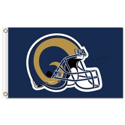 Benutzerdefinierte Größe für nfl Los Angeles rammt 3'x5 'Polyester Flaggen Helm