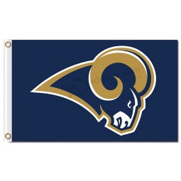 Benutzerdefinierte größe für nfl los angeles rams 3 'x 5' polyester flaggen logo