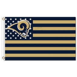 Benutzerdefinierte größe für nfl los angeles rams 3 'x 5' polyester fahnen sterne streifen