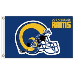 Benutzerdefinierte Größe für nfl Los Angeles rammt 3'x5 'Polyester Flaggen Helm
