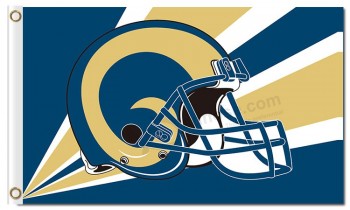 自定义尺寸为nfl los angeles rams 3'x5'聚酯旗帜