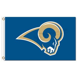 Benutzerdefinierte größe für nfl los angeles rams 3 'x 5' polyester flaggen logo