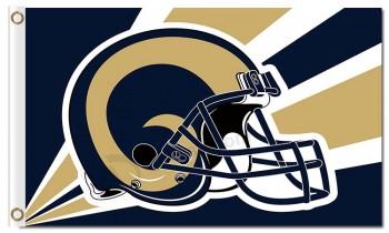 Custom size for NFL Los Angeles Rams 3'x5' polyester flags radioactive rays with high quality