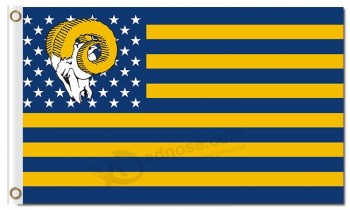 Custom size for NFL Los Angeles Rams 3'x5' polyester flags stars stripes with high quality