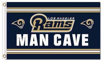 Nfl los angeles rams 3 x 5 '폴리 에스터 깃발 맨 케이브의 사용자 정의 크기