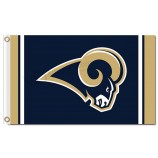 Tamanho personalizado para nfl los angeles rams 3'x5 'poliéster bandeiras logotipo