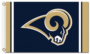 Tamanho personalizado para nfl los angeles rams 3'x5 'poliéster bandeiras logotipo