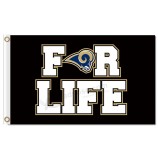 Custom size for NFL Los Angeles Rams 3'x5' polyester flags for life with your logo