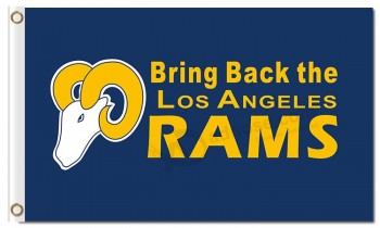 Custom size for NFL Los Angeles Rams 3'x5' polyester flags bring back the rams with high quality