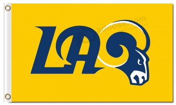 Custom size for NFL Los Angeles Rams 3'x5' polyester flags LA logo and high quality