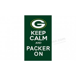 Custom size for NFL Green Bay Packers 3'x5' polyester flags packer on with your logo