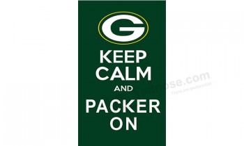 Custom size for NFL Green Bay Packers 3'x5' polyester flags packer on with your logo