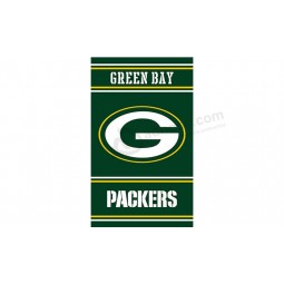 Custom size for NFL Green Bay Packers 3'x5' polyester flags vertical with your logo