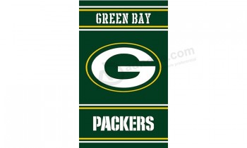 Custom size for NFL Green Bay Packers 3'x5' polyester flags vertical with your logo
