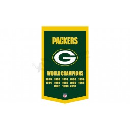Benutzerdefinierte größe für nfl grün bay Verpacker 3 'x 5' polyester markierungsfahnen wimpel