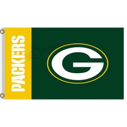 Custom size for NFL Green Bay Packers 3'x5' polyester flags with your logo
