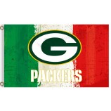 Benutzerdefinierte Größe für NFL Green Bay Packer 3'x5 'Polyester Fahnen drei Farben