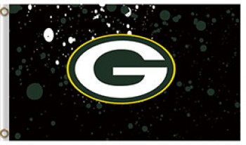 Custom size for NFL Green Bay Packers 3'x5' polyester flags ink spots