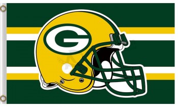 NFL Green Bay Packers 3'x5' polyester flags helmet for custom sale
