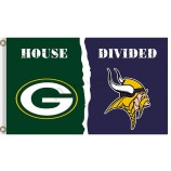 Nfl grün Bucht Packer 3'x5 'Polyester Fahnen Haus geteilt Wikinger für Sonderverkauf