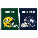 Nfl Green Bay empacadores 3'x5 'banderas de poliéster casco casa dividida para la venta personalizada