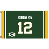 Groothandel custom goedkope nfl green bay Verpakkers. 3'x5 'polyester vlaggen rodgers groen