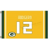 Großhandel benutzerdefinierte billige nfl grüne Bucht Packer 3'x5 'Polyester Fahnen 12