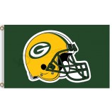 изготовленный под заказ высокий-End nfl green bay упаковщики 3'x5 'полиэстерные шлемы с флагом