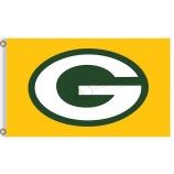 Benutzerdefinierte hoch-Ende nfl grüne Buchtpacker 3'x5 'Polyesterfahnen Kapital g
