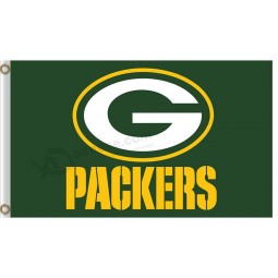 定制高-结束nfl green bay 包装工 3'x5'聚酯标志绿色