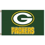 Benutzerdefinierte hoch-Ende nfl grüne Buchtpacker 3'x5 'Polyesterflaggen