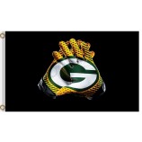 Benutzerdefinierte hoch-End nfl grün bay Verpacker 3'x5 'Polyester Flaggen Handschuhe