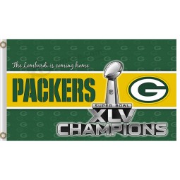 定制高-结束nfl green bay 包装工 3'x5'聚酯旗帜xlv冠军