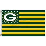 Benutzerdefinierte hoch-Ende nfl grün Bucht Packer 3'x5 'Polyester Fahnen Sterne Streifen