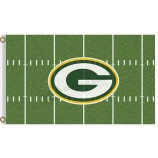 Aangepaste hoogte-Einde nfl green bay Verpakkers. 3'x5 'polyester vlaggen groene achtergrond