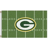 Benutzerdefinierte hoch-Ende nfl grüne Buchtpacker 3'x5 'Polyester kennzeichnet grünen Hintergrund