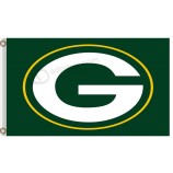 изготовленный под заказ высокий-End nfl green bay упаковщики 3'x5 'логотип полиэфирных флагов